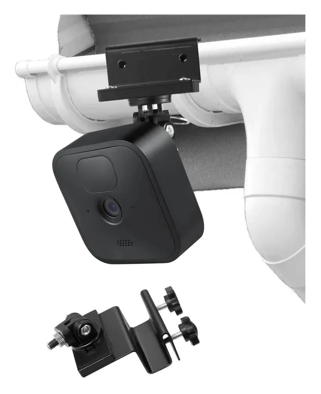 Wasserstein weatherproof gutter mount holding a Blink camera under a gutter