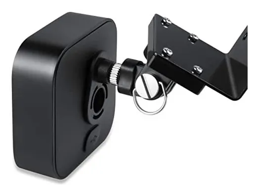 Close-up of a Blink camera on the Wasserstein gutter mount's swivel