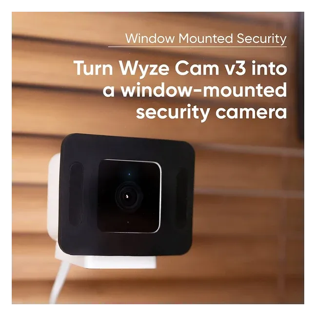 Wyze Cam v3 in a window mount, filming outside