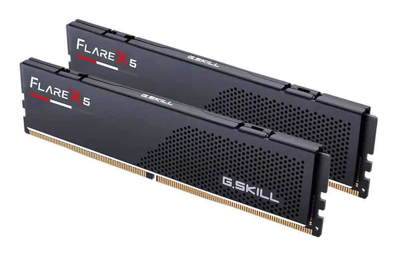 G.Skill Flare X5 DDR5 modules, angled view