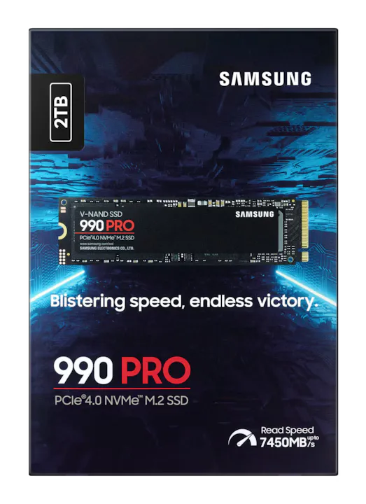 Samsung 990 PRO 2TB SSD retail box