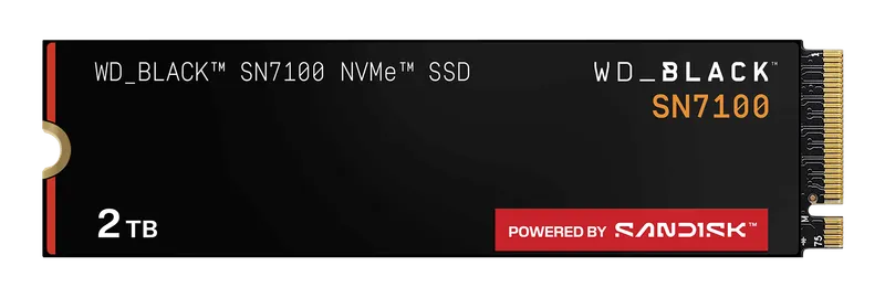 WD_BLACK SN7100 2TB NVMe M.2 SSD, top view