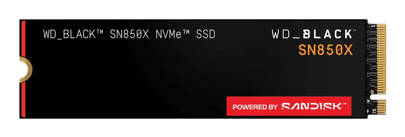 WD_BLACK SN850X NVMe M.2 SSD, top view
