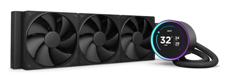 NZXT Kraken Elite 360 AIO liquid cooler with LCD pump display