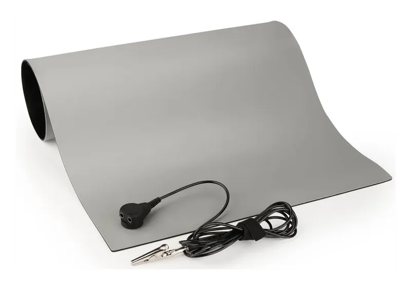 iFixit Portable Anti-Static Mat in gray with grounding cord