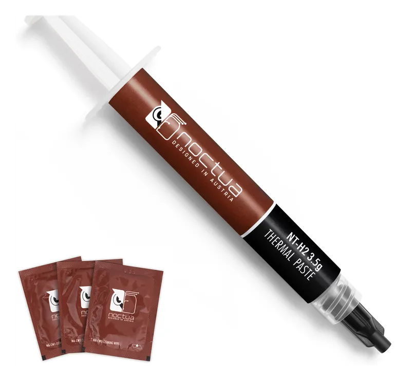 Noctua NT-H2 3.5 g thermal paste syringe with cleaning wipes