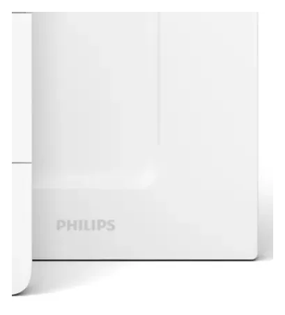 Philips Hue Dimmer Switch, close-up of the wall plate edge