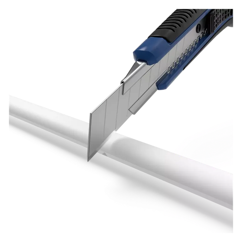 Hue Gradient Lightstrip being cut to length with a utility knife
