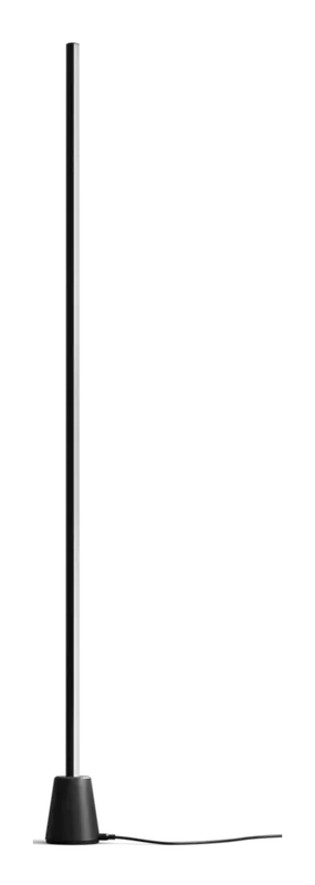 Hue Play Gradient Floor Lamp, unlit black pole on its weighted base