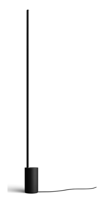 Hue Signe Gradient Floor Lamp in black, unlit, side view