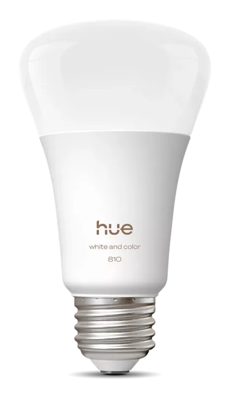 Philips Hue White and Color Ambiance A19 bulb, unlit