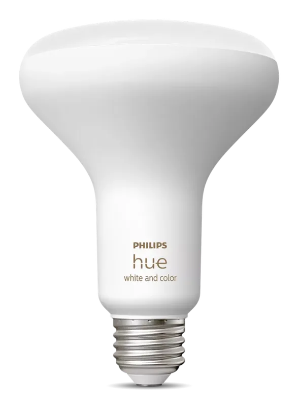 Philips Hue White and Color Ambiance BR30 flood bulb, unlit