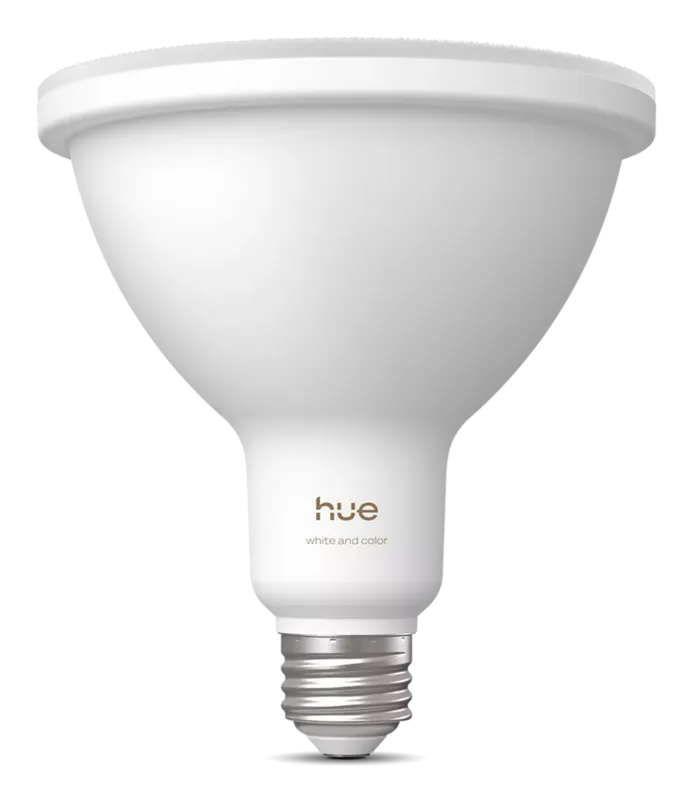 Hue PAR38 outdoor flood bulb in white, unlit